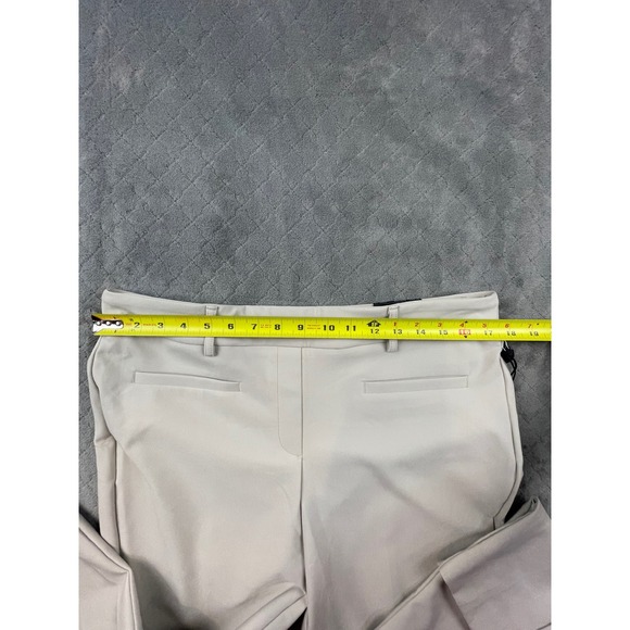 RACHEL ZOE Hi Rise Slim Leg Pants Beige Four Way Stretch Size 14 - Picture 4 of 11